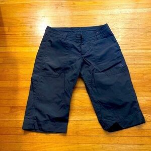 The North Face Capri pants black 6 drawstring button zipper outdoor Gorpcore
